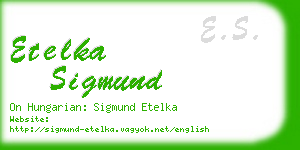 etelka sigmund business card